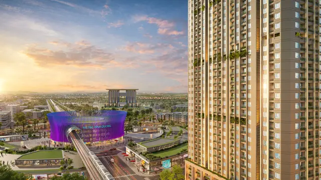 View tầm trung về ga trung tâm